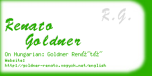 renato goldner business card